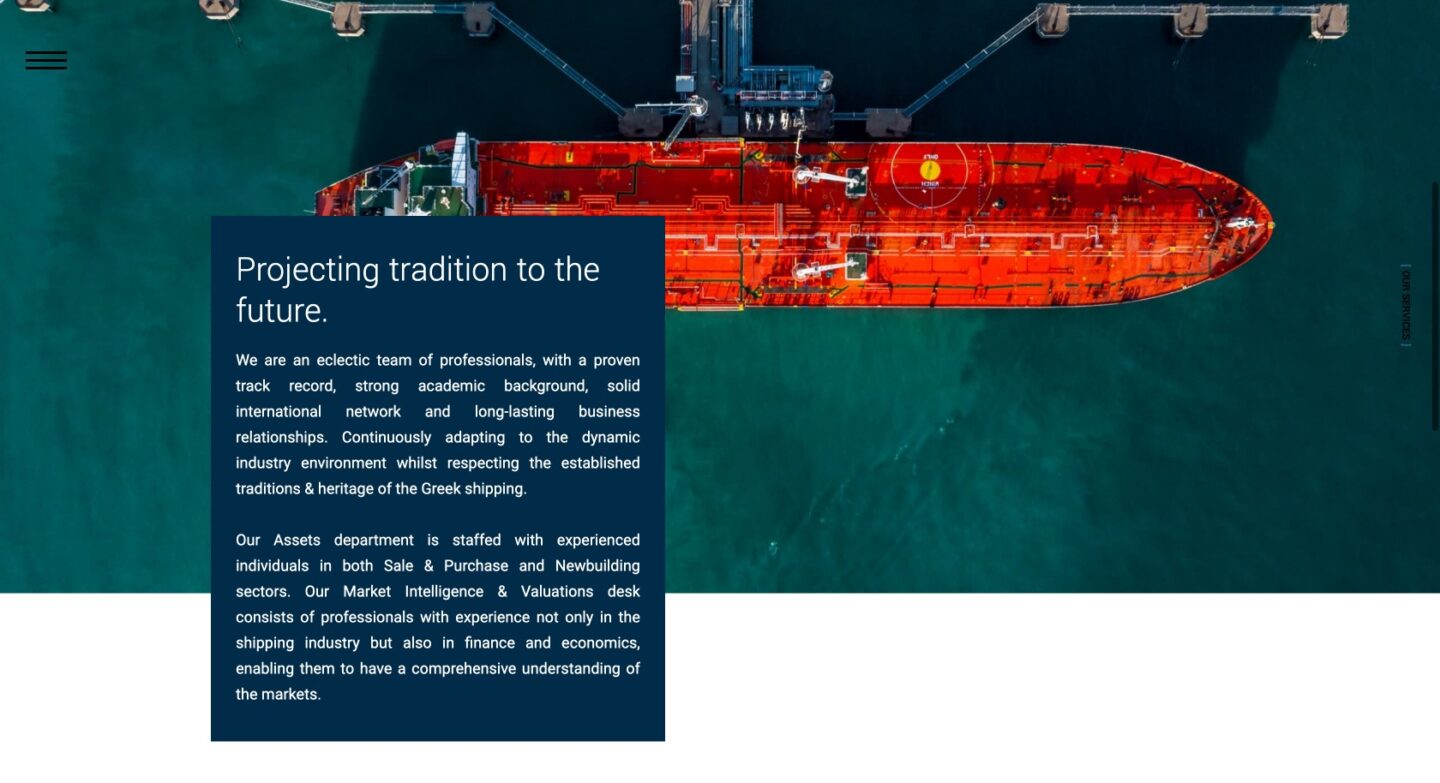 Xclusiv Shipbrokers - Ανάπτυξη επίσημης ιστοσελίδας από Greatives Web - Σχετικά με εμάς σελίδα