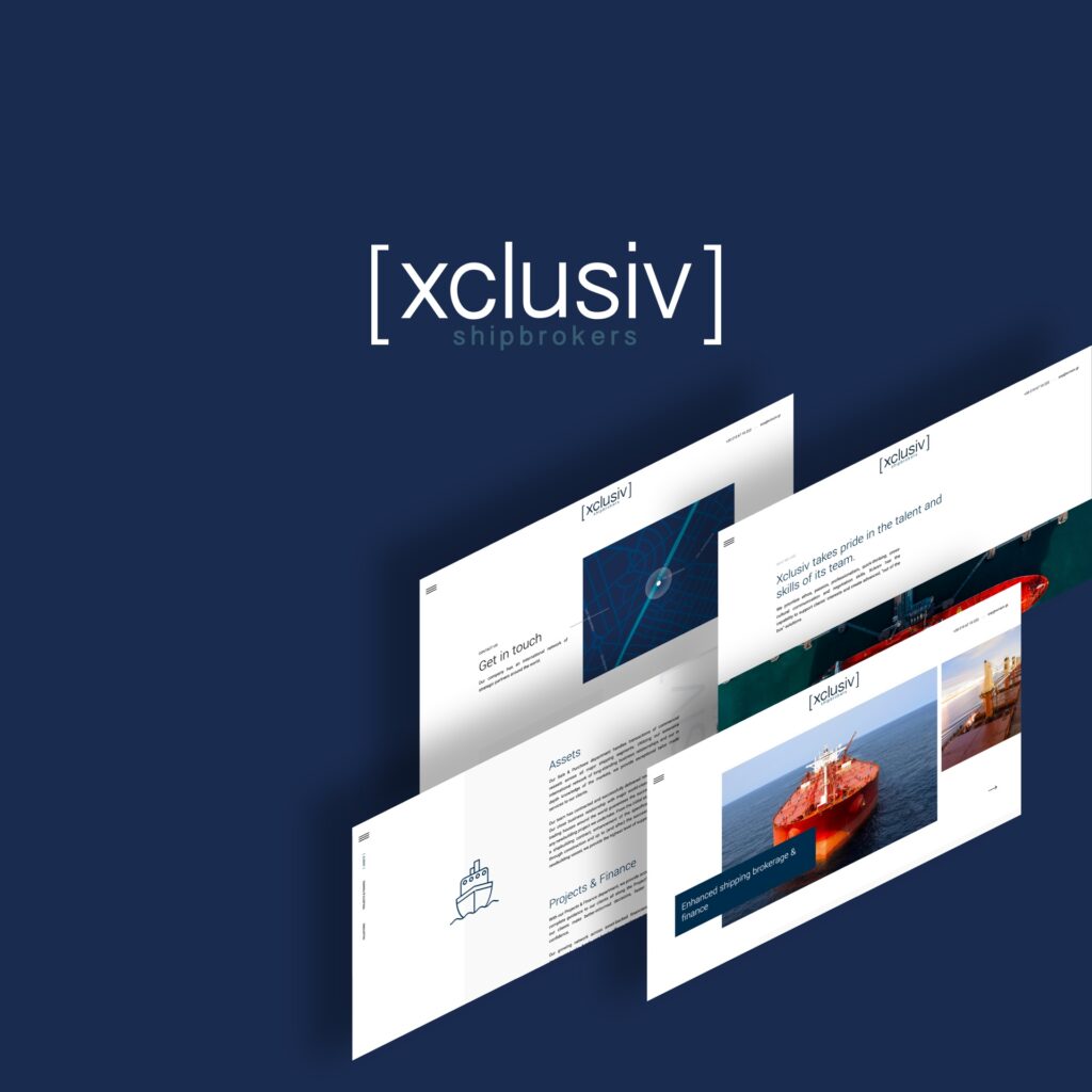 Xclusiv Shipbrokers - Ανάπτυξη επίσημης ιστοσελίδας από Greatives Web